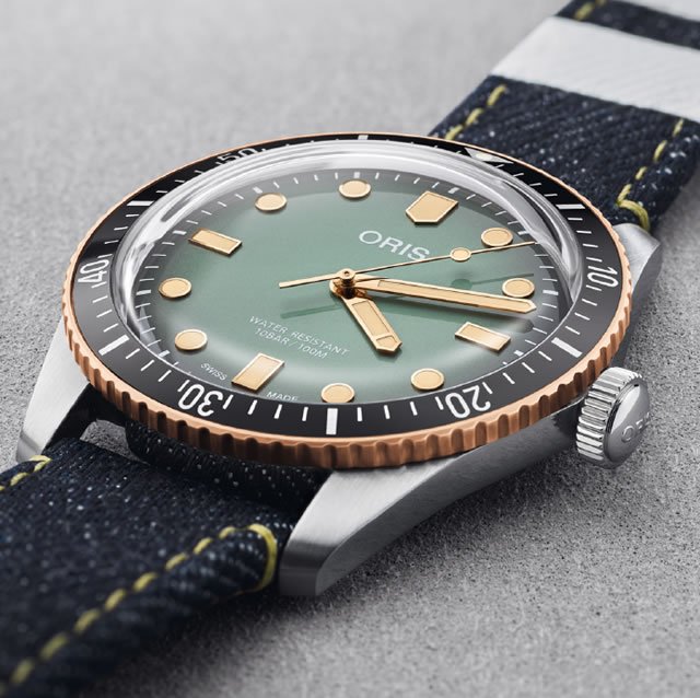 Oris Divers Sixty Five Bronze Bezel MOMOTARO JEANS Special Edition 01 733 7707 4337 - obrazek 5