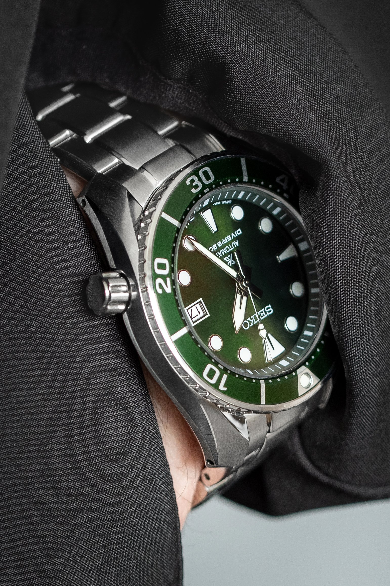 Seiko Prospex Automatic Diver's 200M SUMO Green SPB103J1 - obrazek 2