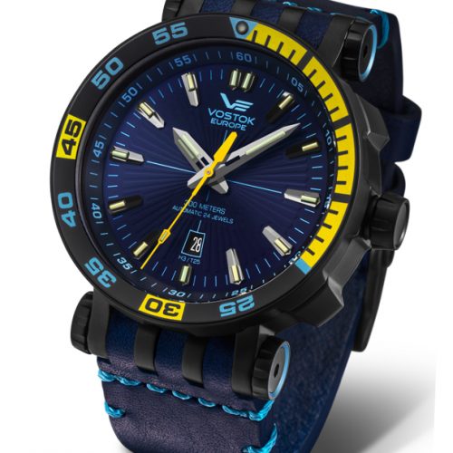 Zegarek męski Vostok Europe Energia niebiesko-żółta