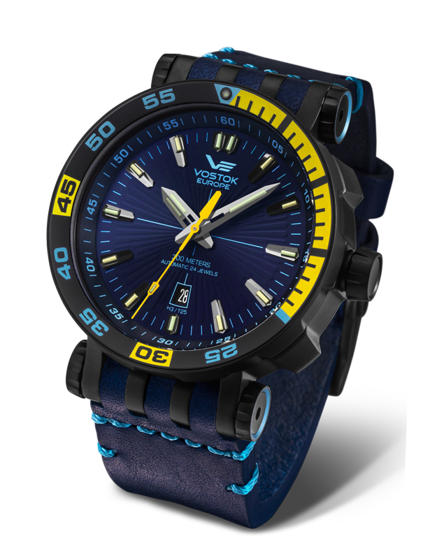 Zegarek męski Vostok Europe Energia niebiesko-żółta