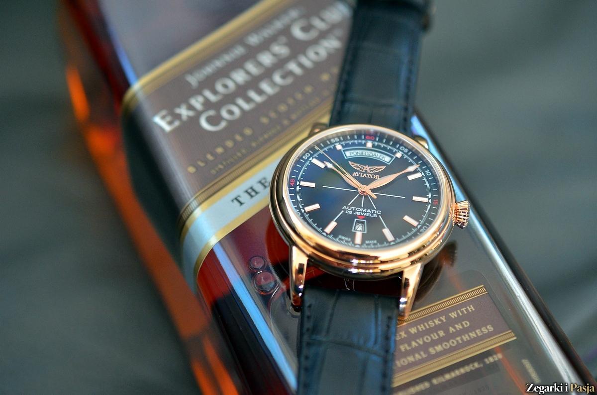 AVIATOR Swiss Made model Douglas Day Date – lotnik do garnituru