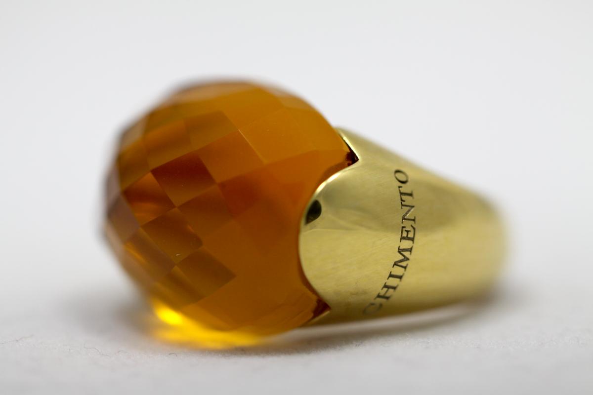 pierścionek złoty Chimento z cytrynem