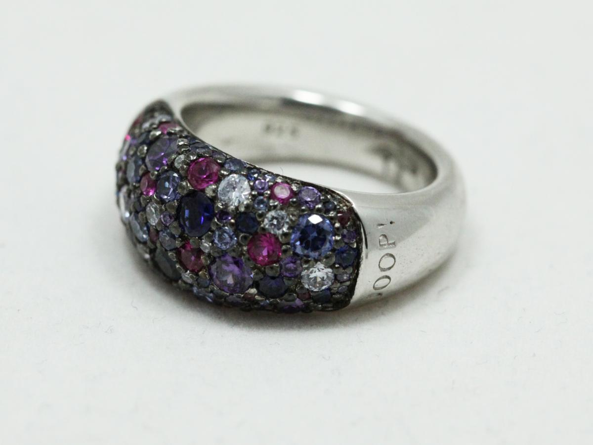 pierścionek Joop srebrny z kolorowymi kamieniami