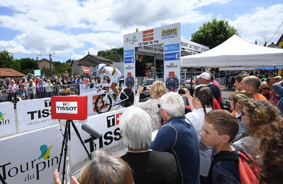 zawody kolarskie, którym patronuje firma Tissot